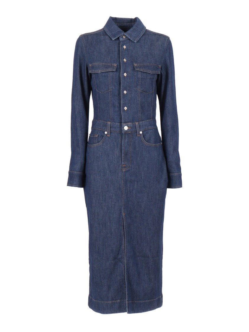 7 For All Mankind Halona L/S Maxi Dress