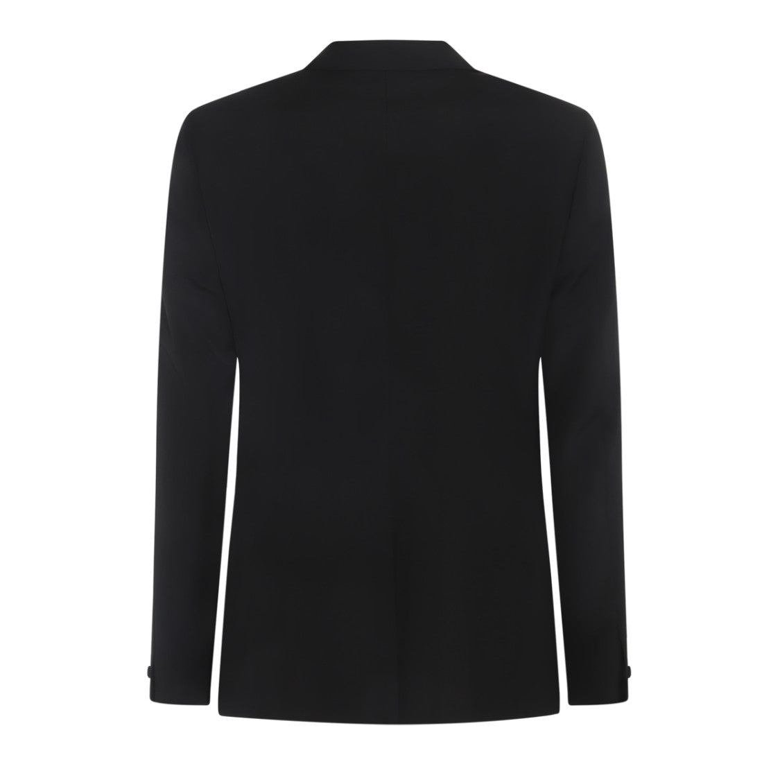 Givenchy Single-Breasted Black Virgin Wool Blazer With Satin Inserts