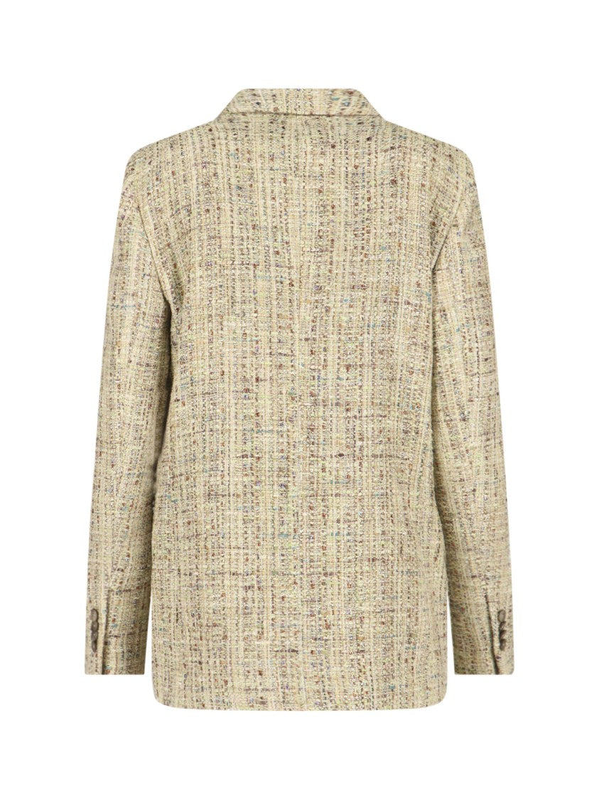 Lardini Double-Breasted Textured Tweed Jacket