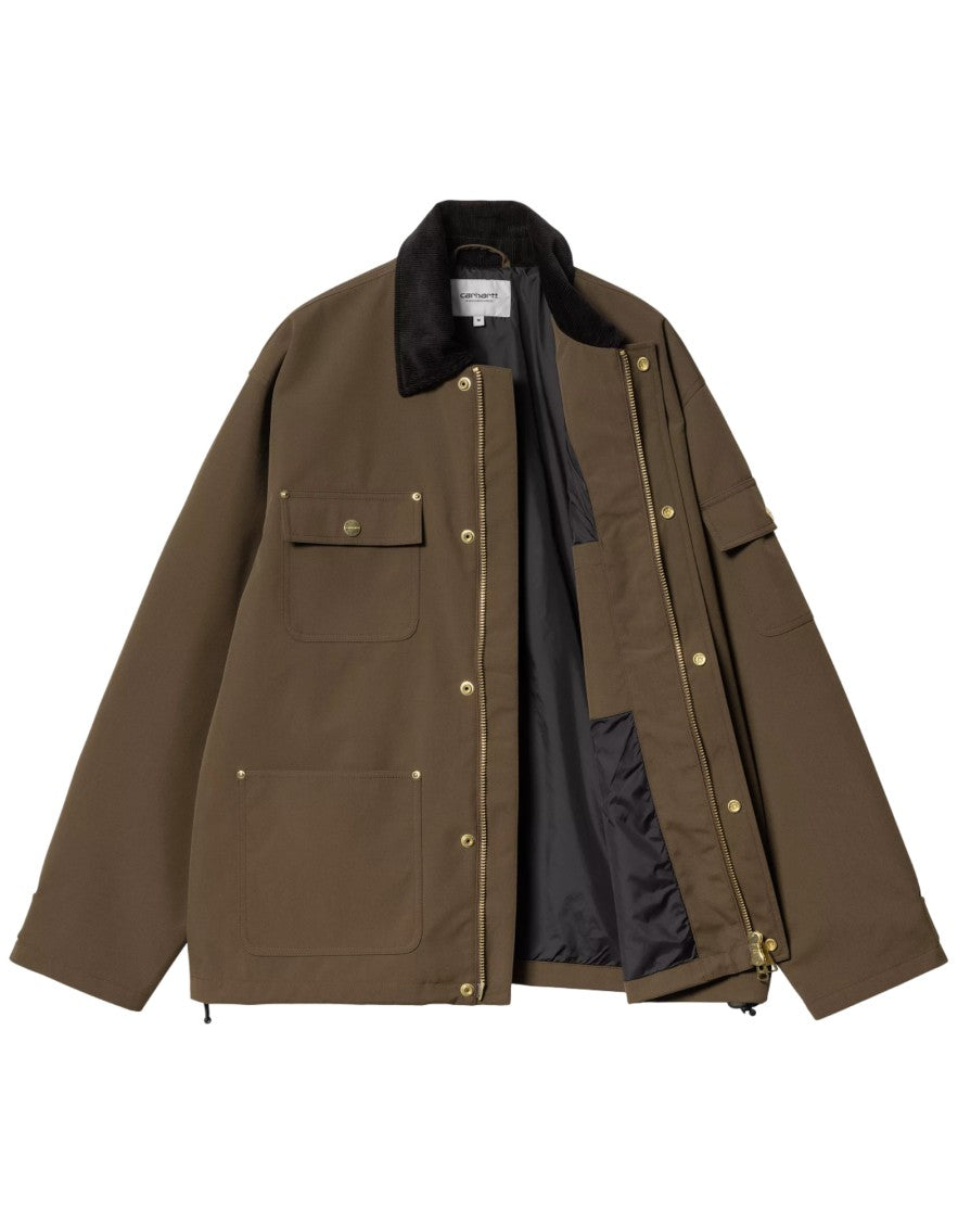 Carhartt Wip Clapton Liberica Corduroy Collar Waterproof Nylon Jacket