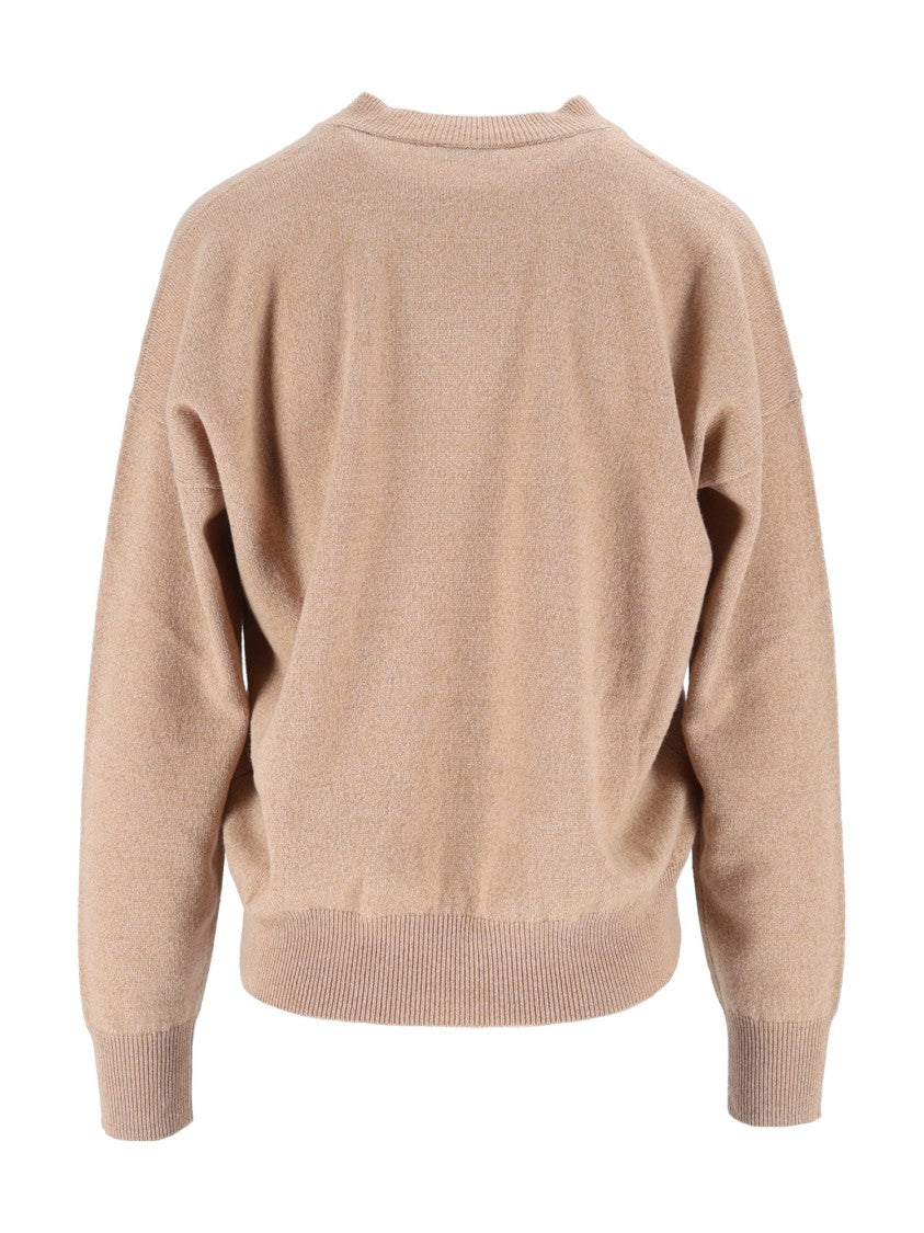 Peserico V-Neck Ribbed Knitted Sweater