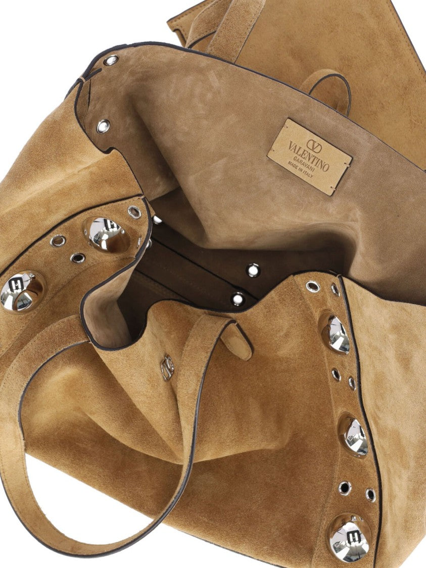 Valentino Garavani Nellcôte Tote Bag Medium – Dark Brown