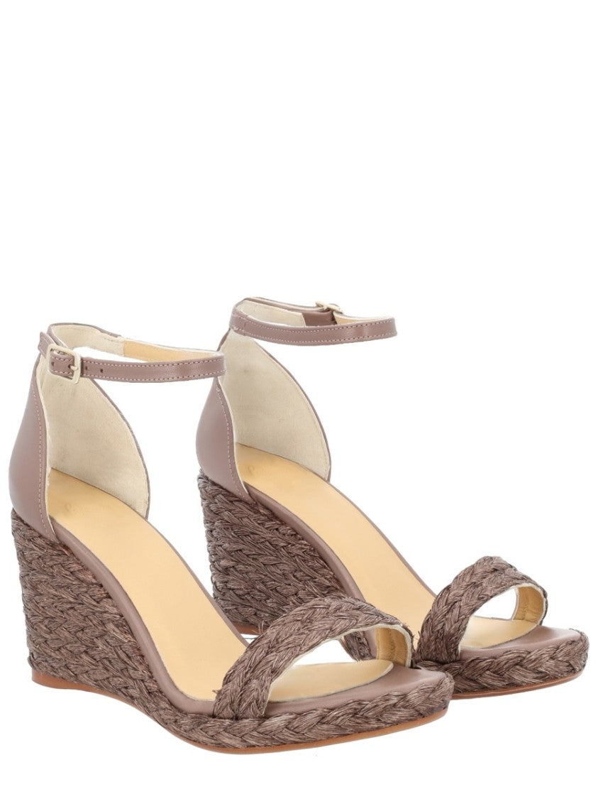 Castaner Neutral Berna Woven Raffia Wedge Sandals