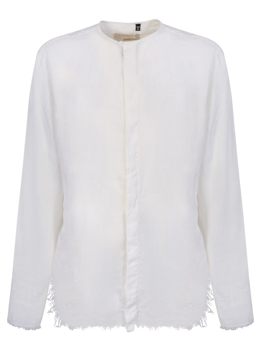 Costumein Frayed Edges White Shirt