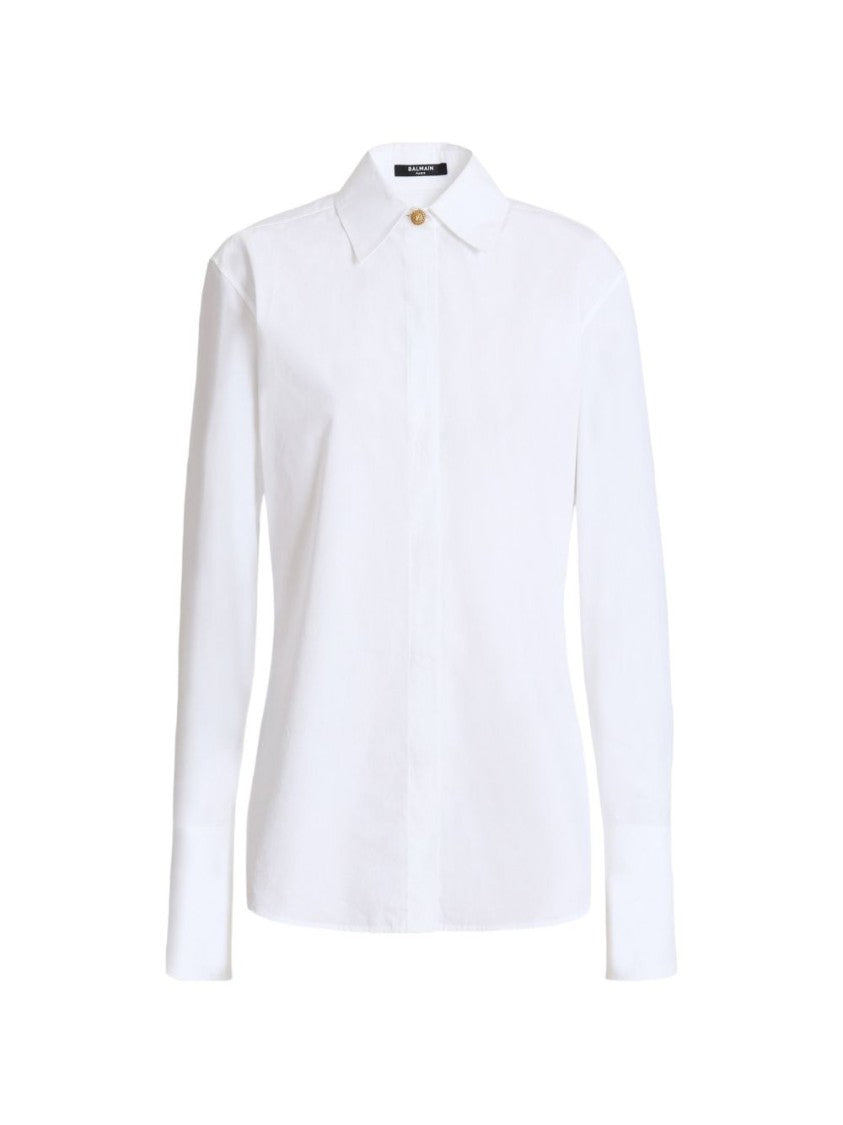 Balmain Classic White Shirt With Tailored Fit