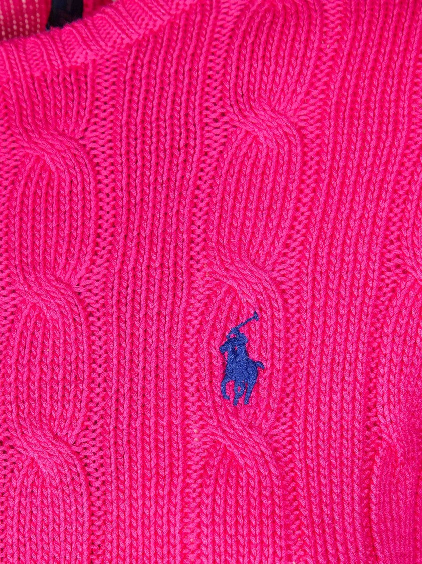 Polo Ralph Lauren Vibrant Treccia Cable-Knit Crewneck Sweater