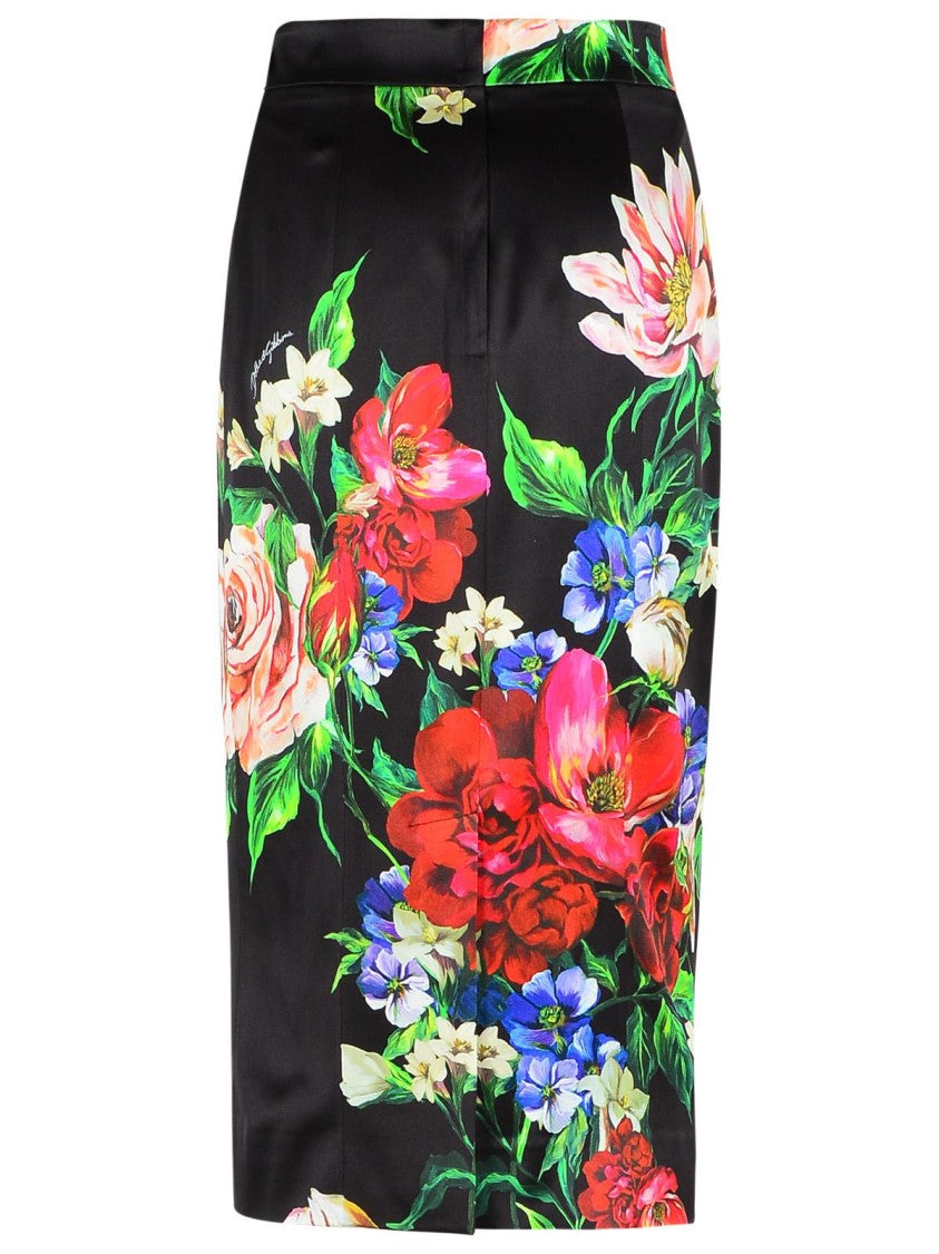 Dolce & Gabbana Black Viscose Blend Skirt