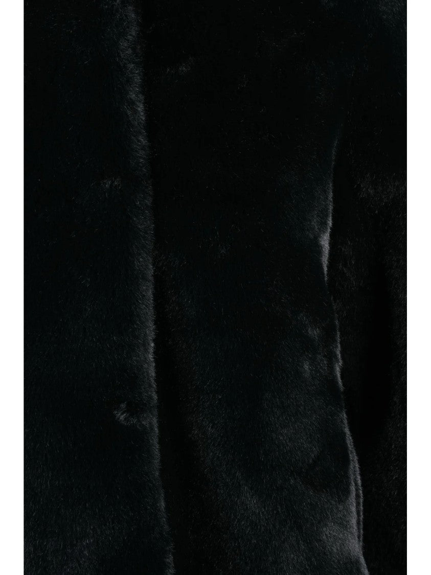 Bomboogie Plush Faux Fur Jacket With Elegant Snap Closure