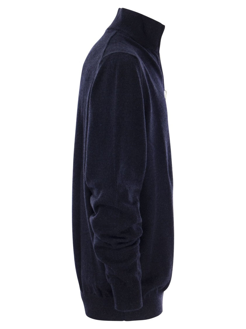 Fedeli Favonio - Zip Turtleneck Sweater In Cashmere
