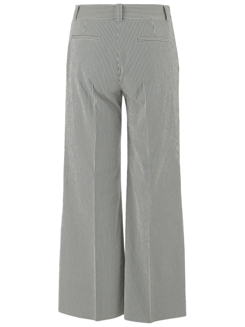 Ql2 Striped Stretch Cotton-Blend Pants