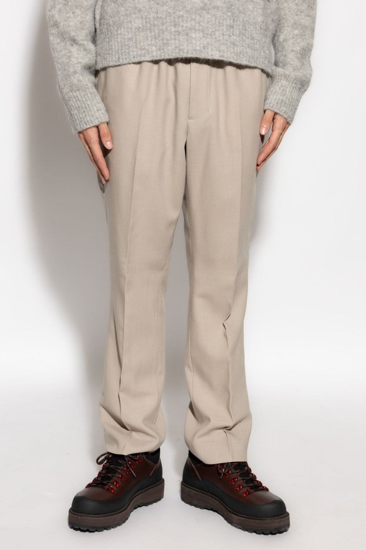 Ami Paris Tailored Straight-Leg Wool Pant