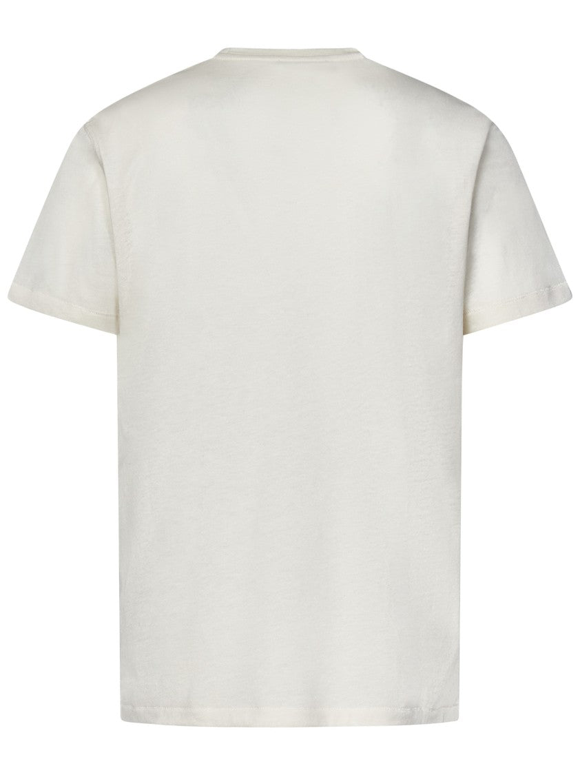 Tom Ford Modern Fit Ivory T-Shirt With Classic Crew Neckline