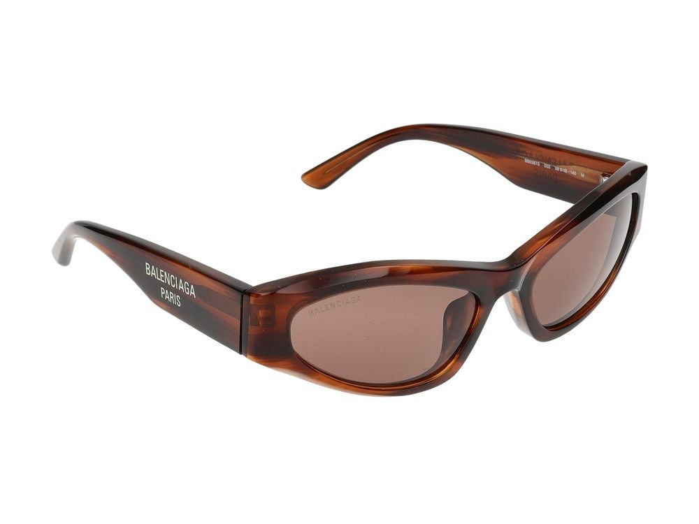 Balenciaga Havana Bb0387s Acetate Bold Cat-Eye Sunglasses