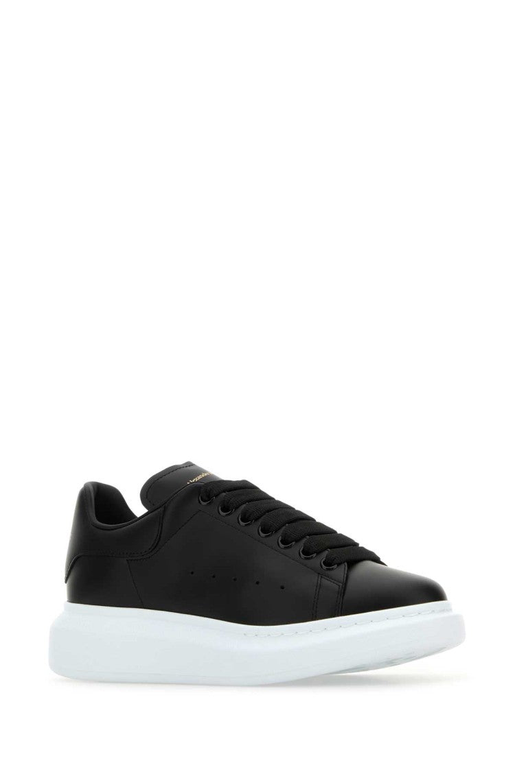 Alexander Mcqueen Black Leather Sneakers