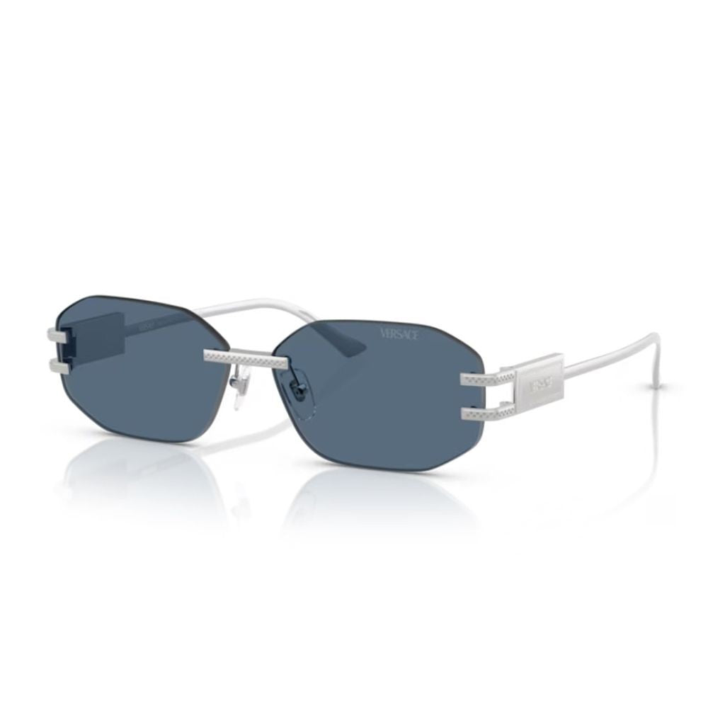 Versace 0Ve2274 Damier Plaque Rimless Geometric Sunglasses