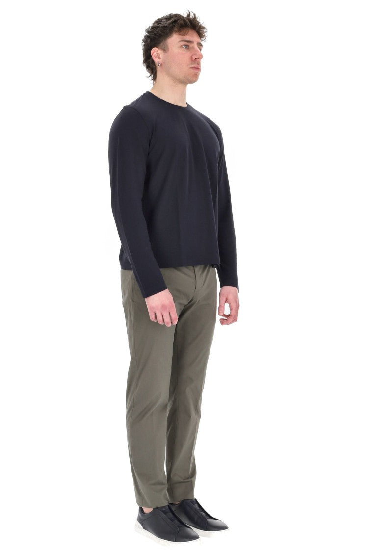 Drumohr "Ice Cotton" Long Sleeve Cotton T-Shirt