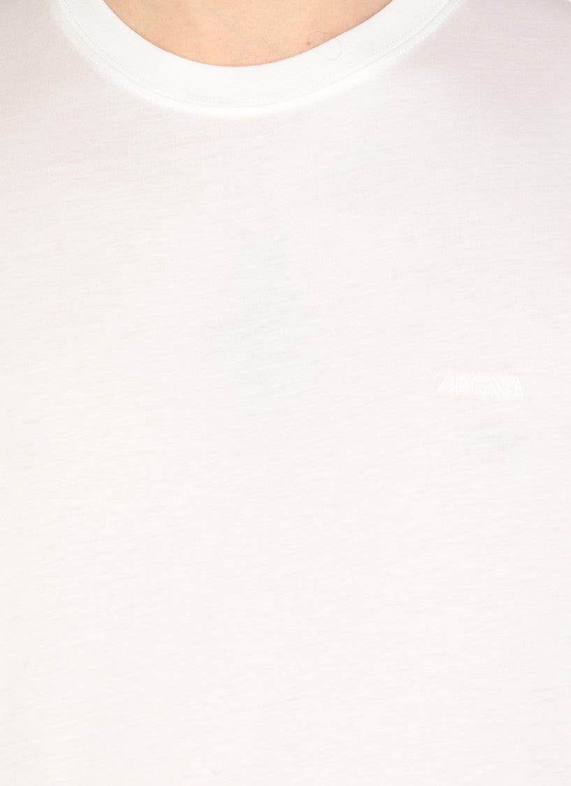 Zegna White Cotton T-Shirt