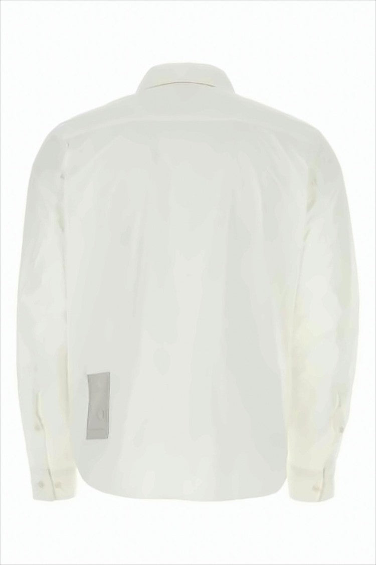 Ten C White Casual Jacket With Classic Collar