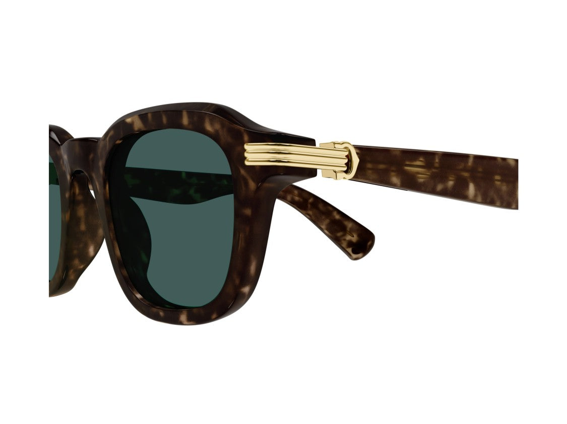 Cartier Ct0536s Bold Square Tortoiseshell Acetate Sunglasses