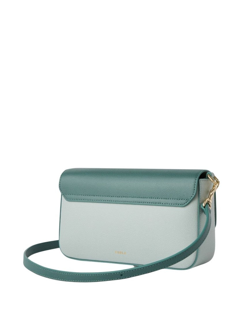 Furla Two-Tone Leather Detachable Strap Bag