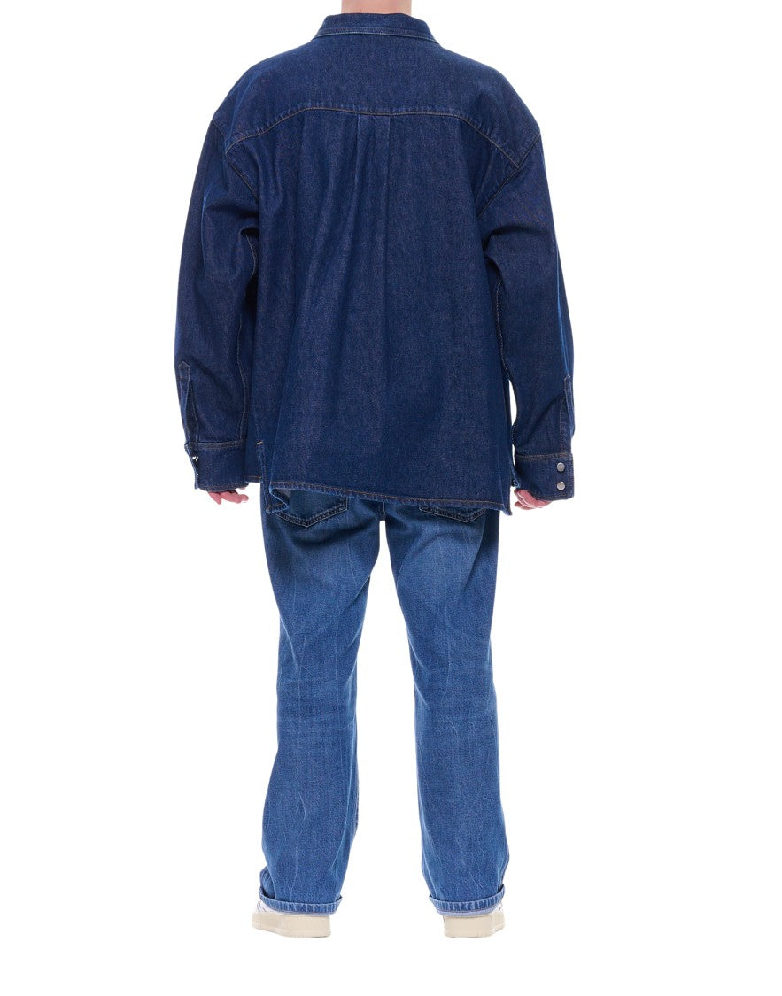 Desmore Men’S Dark Denim Overshirt