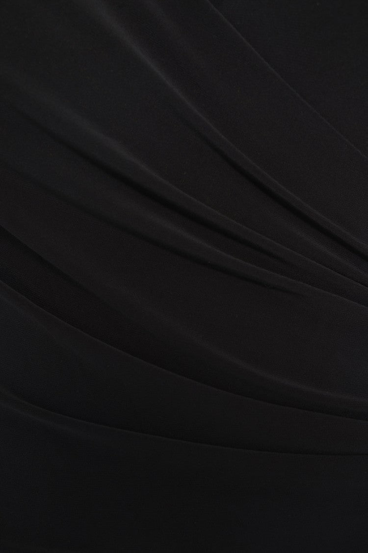 Norma Kamali Draped Wrap Bodysuit With Square Neckline