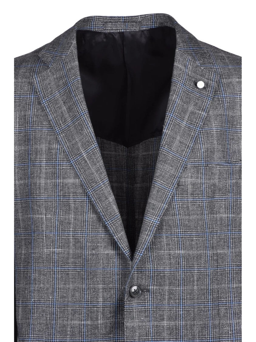 Luigi Bianchi Round Jacket Linen/Wool - Grey