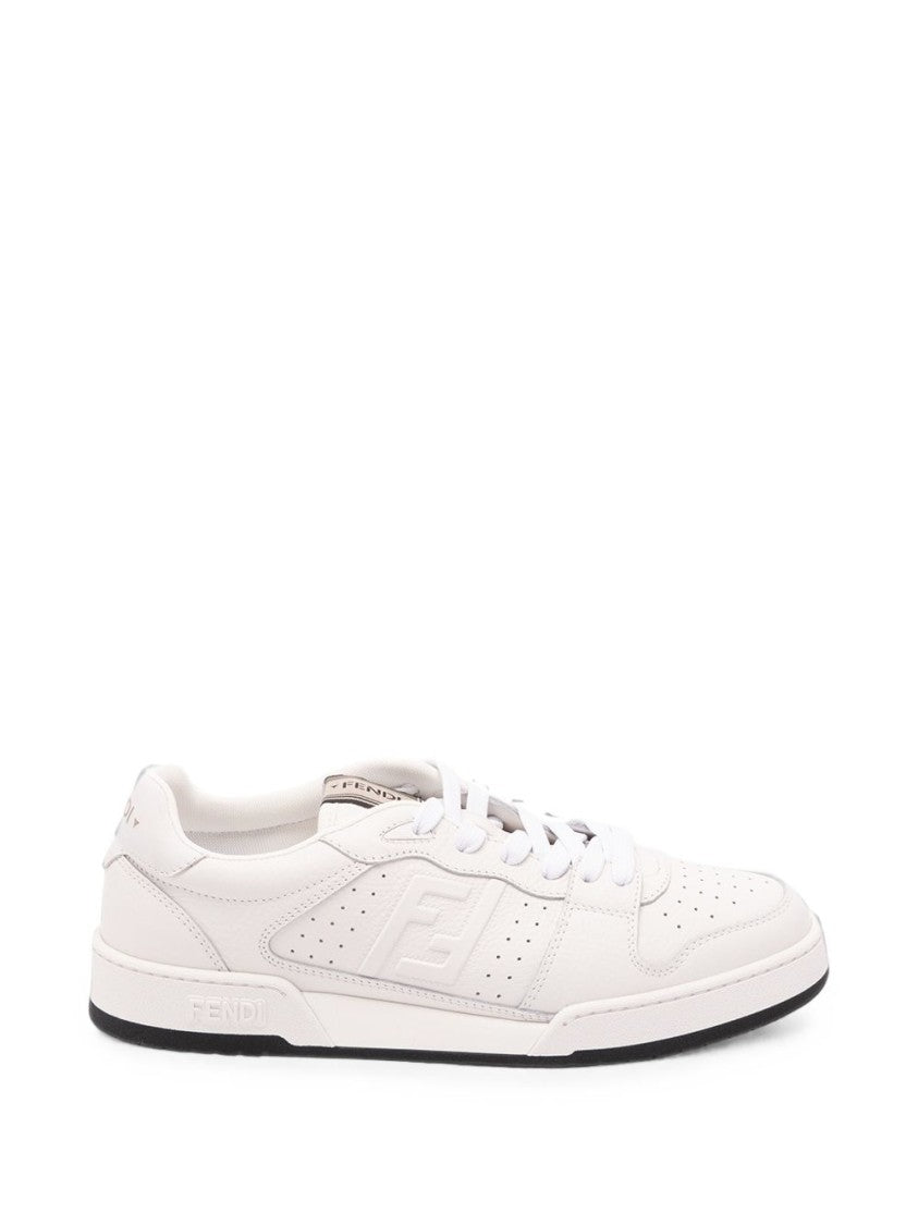 Fendi Low-Top Perforated Leather Sneakers