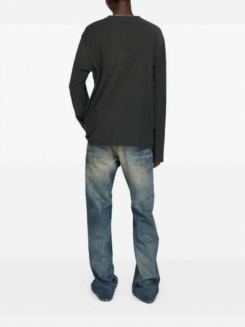 Acne Studios Relaxed Fit Long-Sleeve T-Shirt With Textured Fabric
