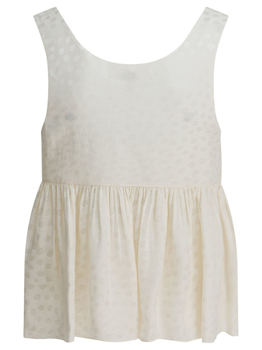 Chloé Silk Peplum Top