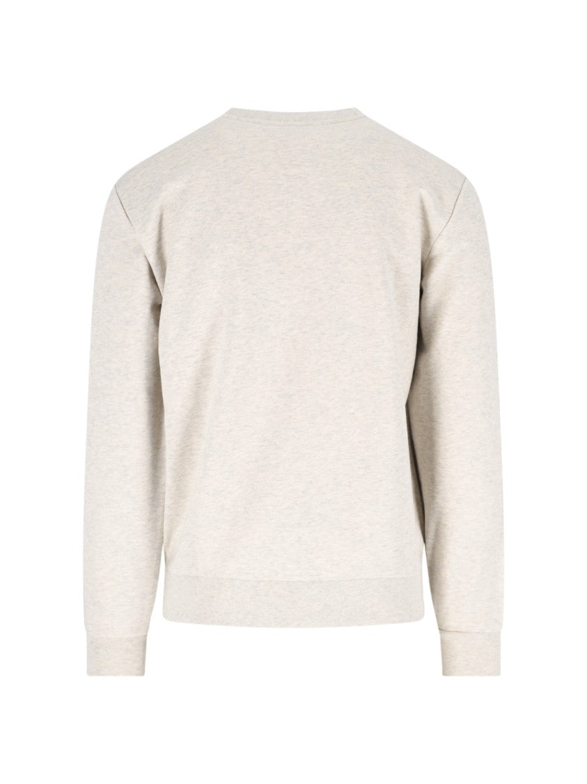 A.P.C. Grey Organic Cotton Ribbed Crewneck Sweatshirt