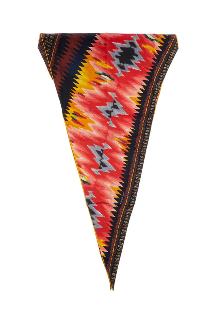 Pierre-Louis Mascia Multicolor Diamond Geometric Print Silk Scarf