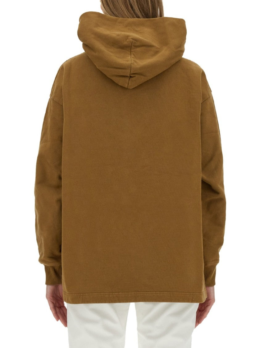 Acne Studios Relaxed-Fit Brown Sweatshirt With Subtle Logo