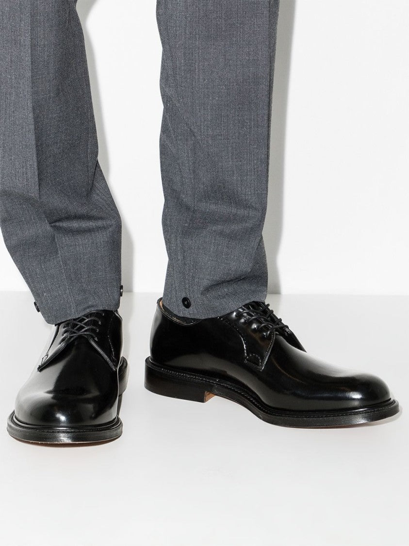 Church's Black Polished Leather Open-Lacing Derby Shoes