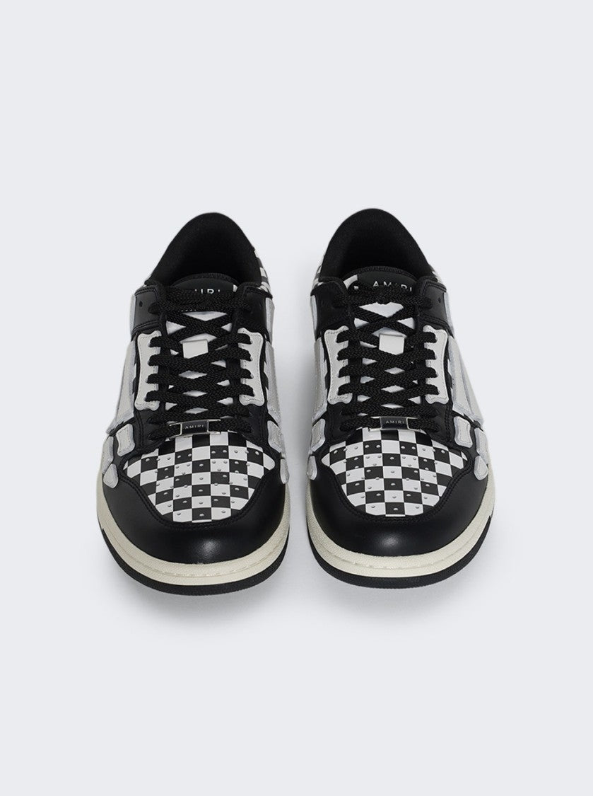 Amiri Checkered Skel Top Low Sneakers Black