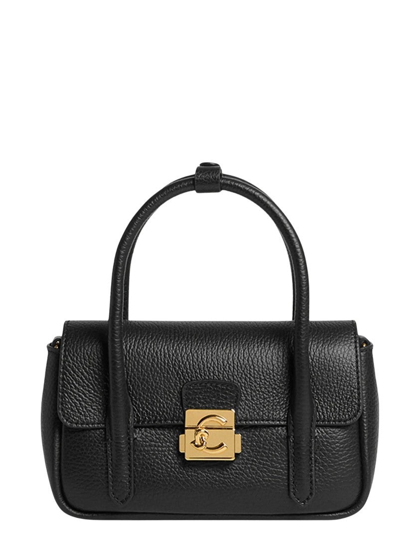 Coccinelle Structured Pebbled Texture Mini Top-Handle Tote Bag