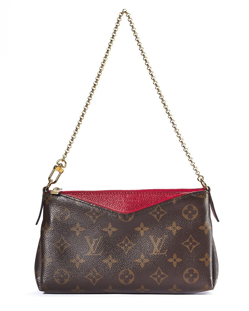 Louis Vuitton Pallas Bb Monogram Clutch In Red