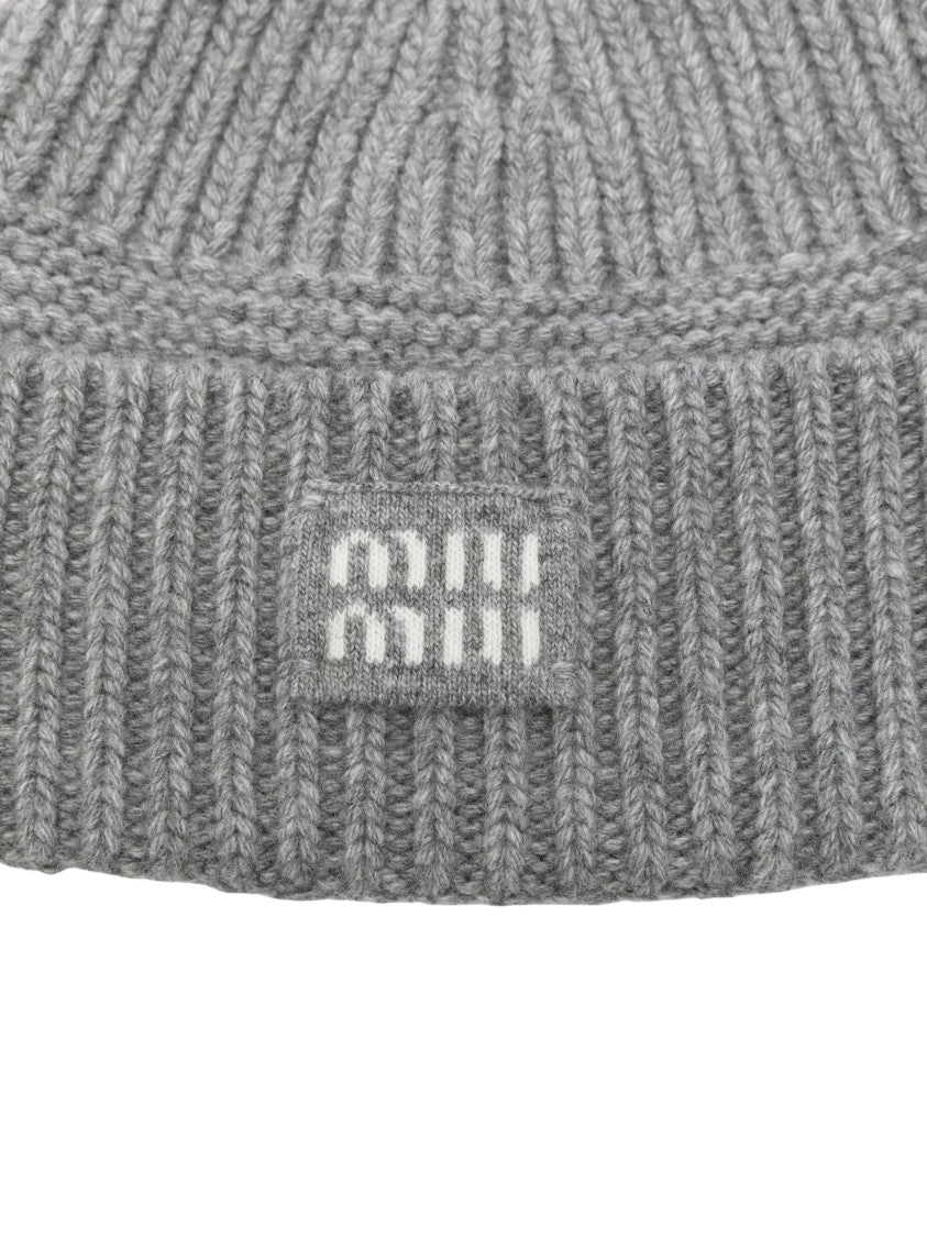 Miu Miu Chunky Knit Folded Beanie