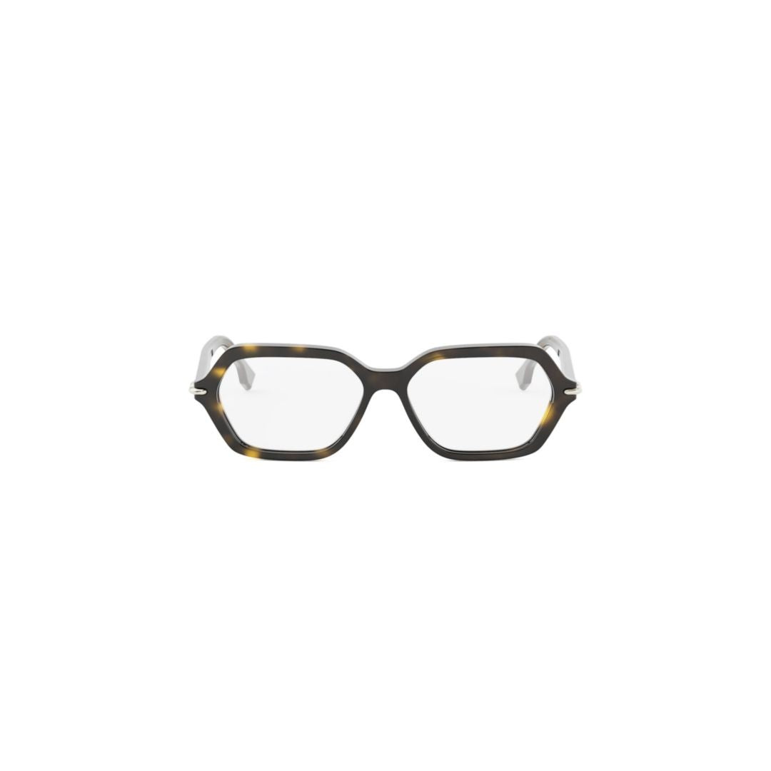 Fendi Fe50125i Geometric Hexagonal Tortoiseshell Sunglasses