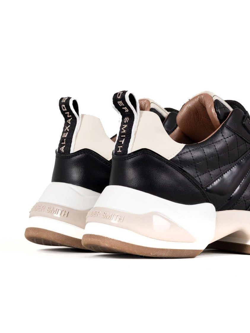 Alexander Smith Quilted Black Casual Trainers