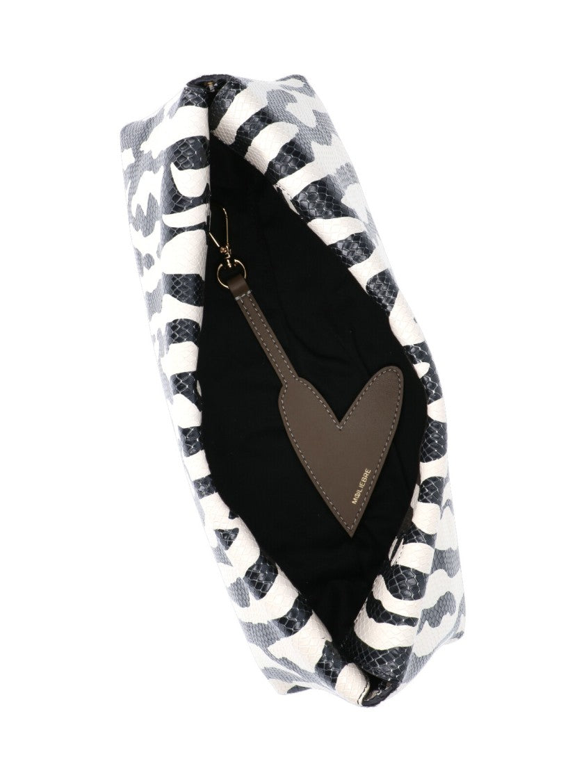 Mouliebre "Carlotta" Zebra Print Clutch – White
