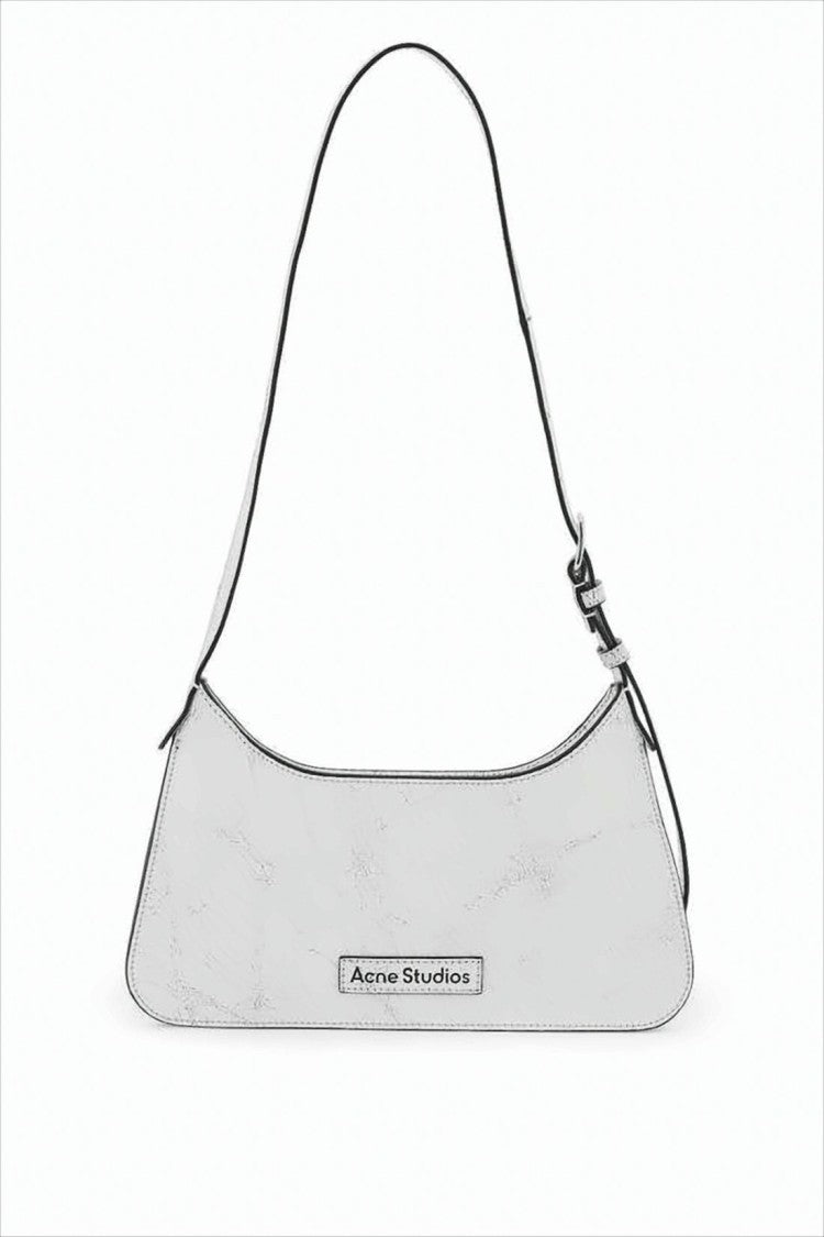 Acne Studios Smooth Leather Shoulder Bag With Metal Plaque