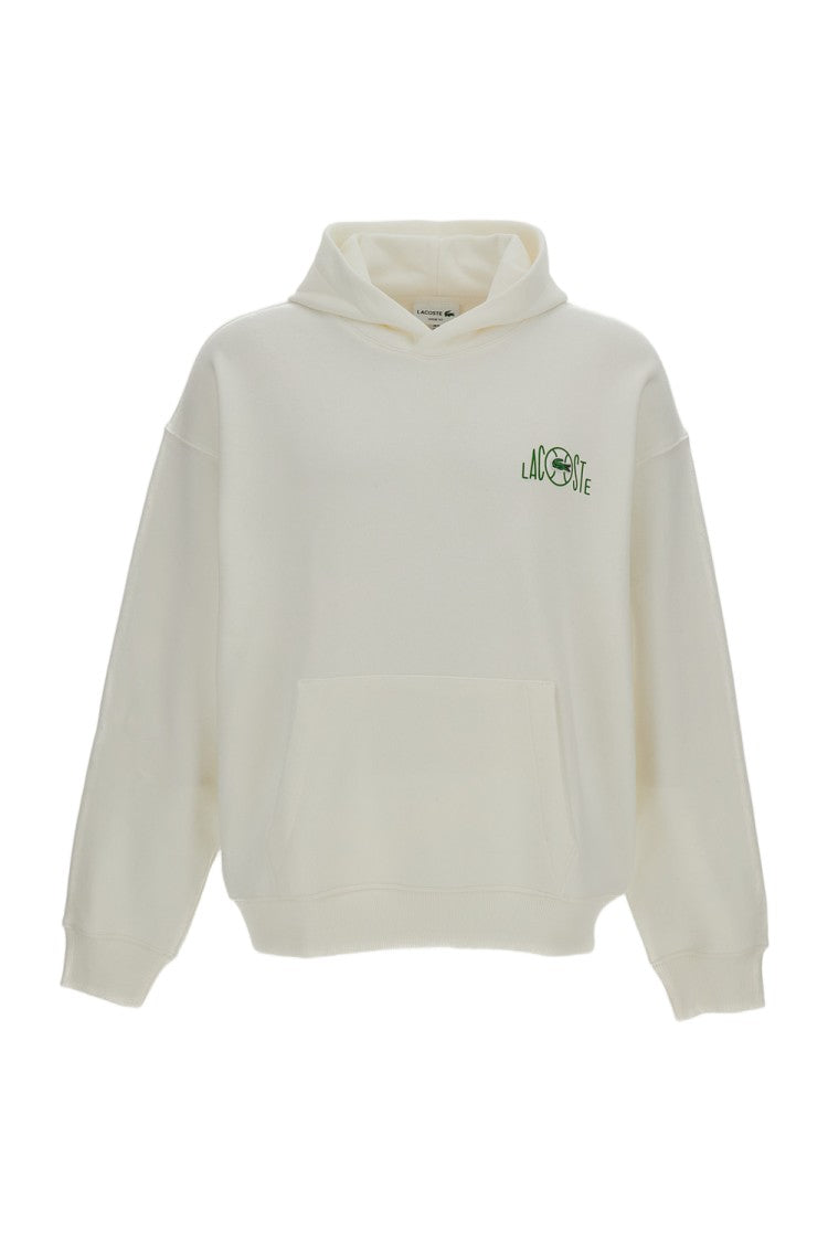 Lacoste Relaxed Fit Cotton Hoodie With Front Kangaroo Pocket