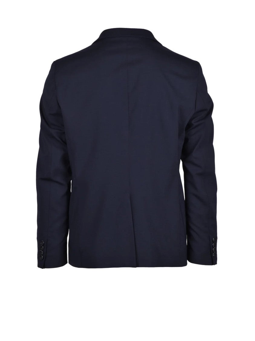 Officina 36 Blue Polyester Wool Lycra Sartorial Suit