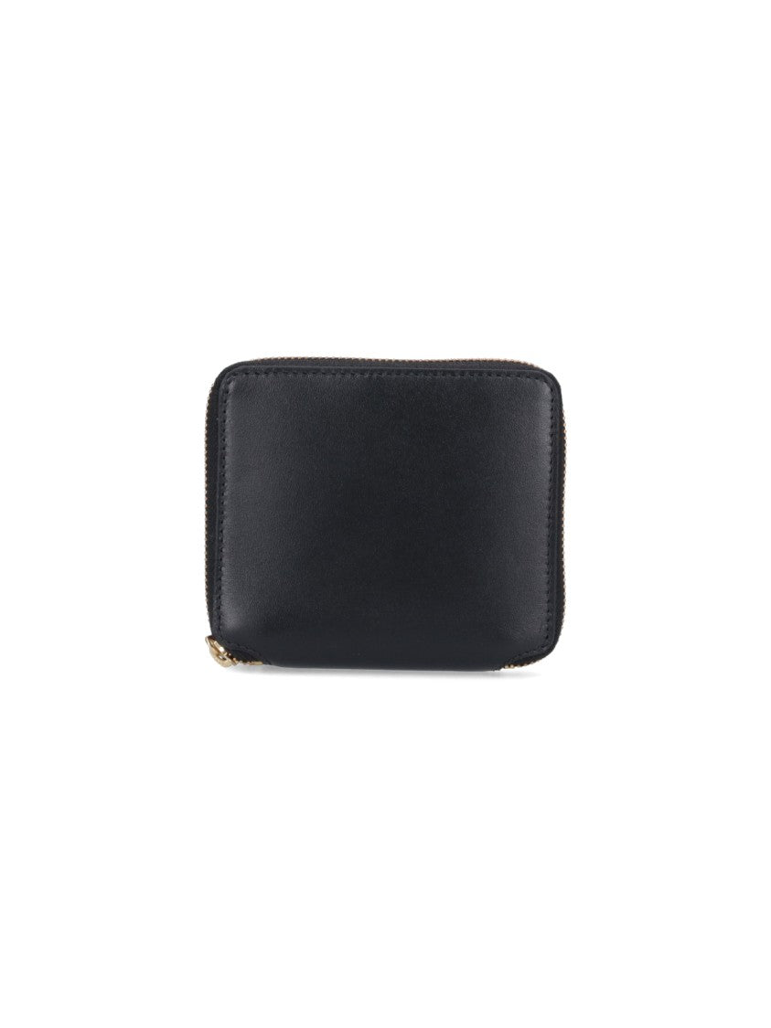 Comme Des Garçons Compact Zip-Around Wallet With Gold-Tone Closure