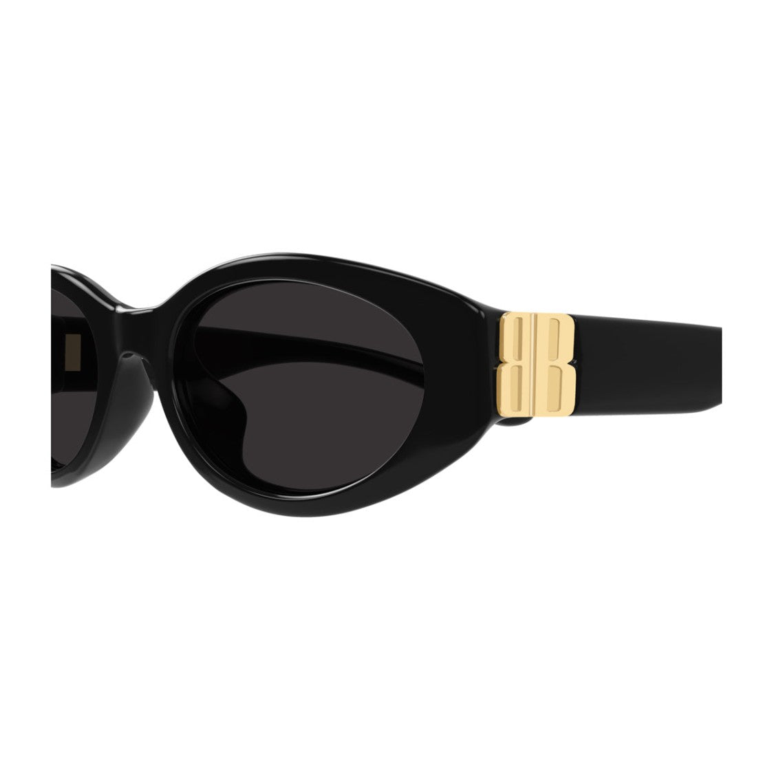 Balenciaga Everyday Oval Black Recycled Acetate Sunglasses