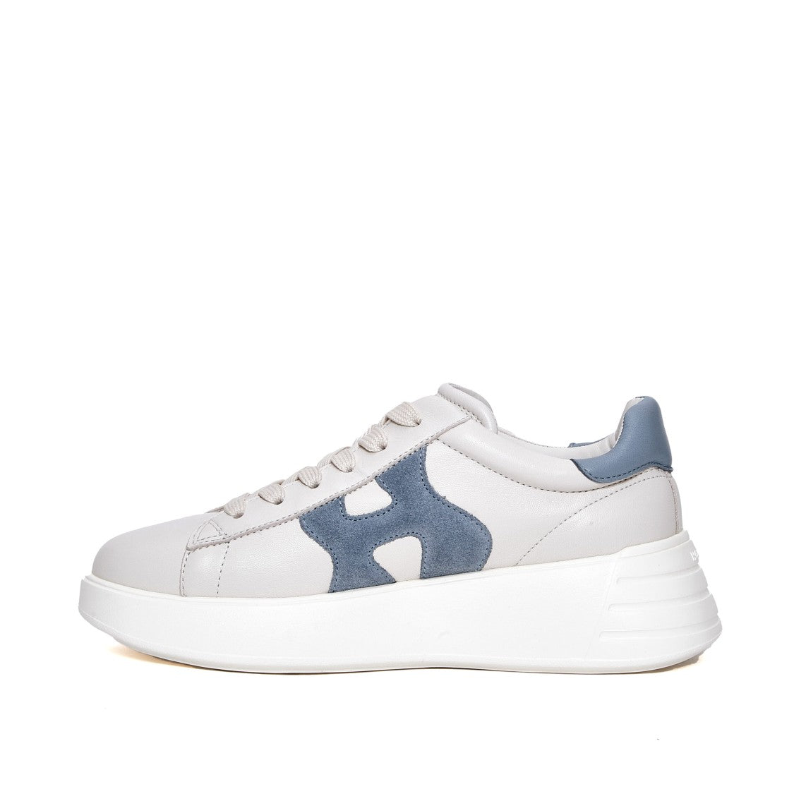 Hogan Rebel Leather White H Light Blue Sneakers