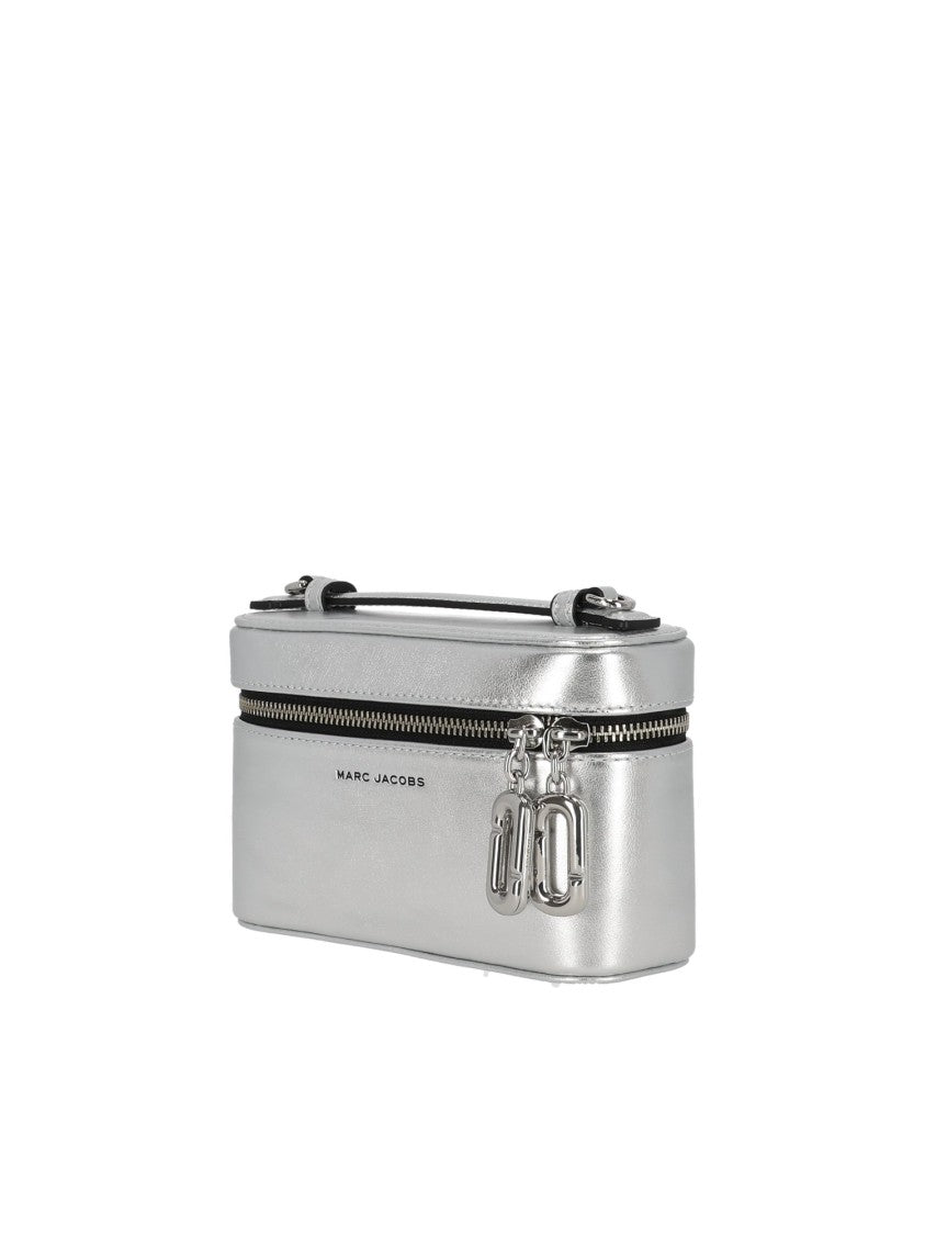 Marc Jacobs Silver The East West Vanity Leather Bag