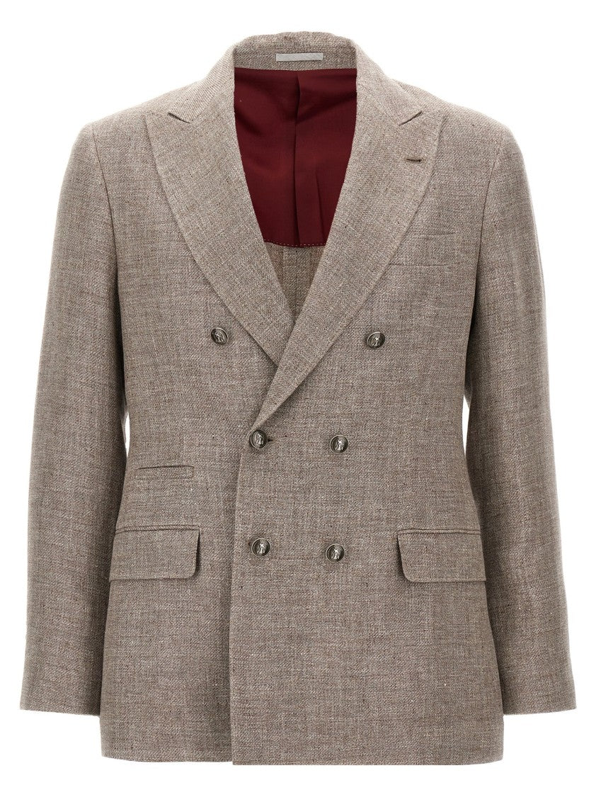 Brunello Cucinelli Diagonal Deconstructed Blazer