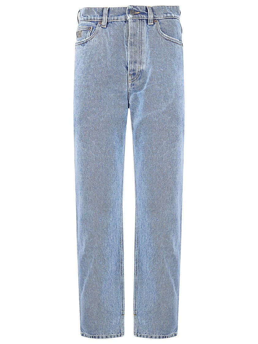Chloé High-Waisted Tapered Jeans With Slit Hem And Logo Detail